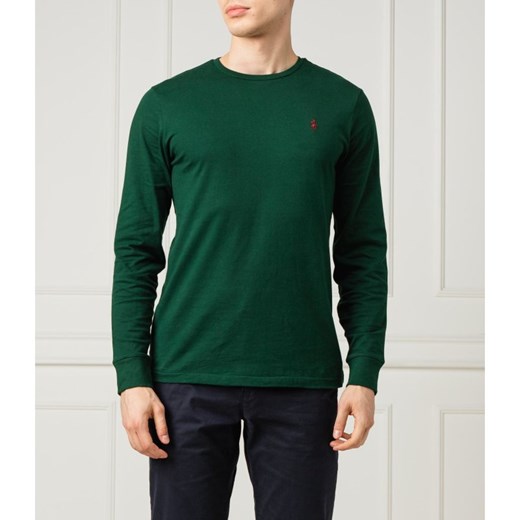 T-shirt męski Polo Ralph Lauren casualowy zielony z długimi rękawami 