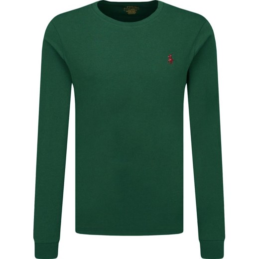 T-shirt męski zielony Polo Ralph Lauren casualowy z długimi rękawami 