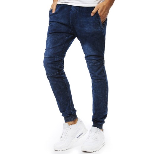 Joggery męskie denim look granatowe (ux2131) Dstreet  XL  promocja 