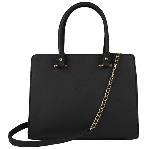 Shopper bag matowa w stylu glamour ze skóry ekologicznej bez dodatków mieszcząca a6 