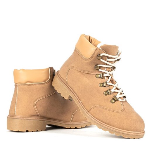 Beżowe ocieplane trapery Key west - Obuwie  Royalfashion.pl 39 