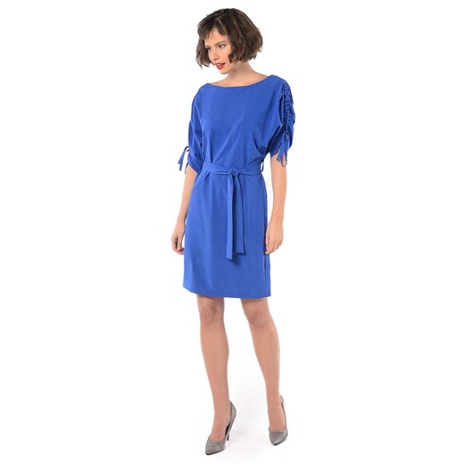 Niebieska sukienka Rita Koss prosta elegancka 