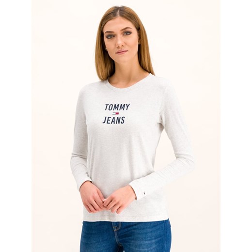 Tommy Jeans bluzka damska szara z długim rękawem 
