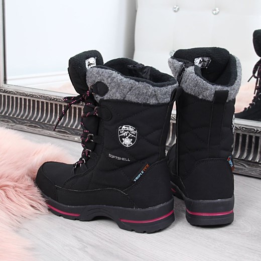Buty zimowe dziecięce czarne American Club na zimę 