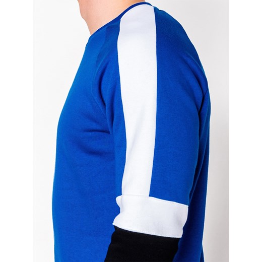 Bluza męska bez kaptura B872 - niebieska Edoti.com  XL wyprzedaż  