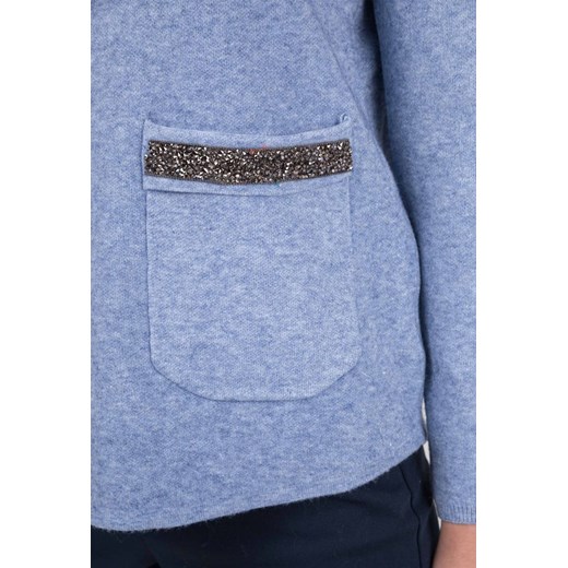 Sweter z połyskującymi aplikacjami przy kieszeniach Monnari  L/XL E-Monnari promocja 