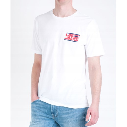 T-shirt męski biały Lee na wiosnę 