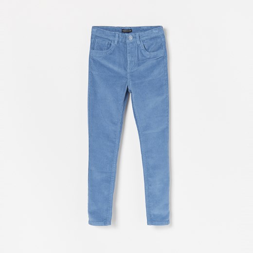 Reserved - Sztruksowe spodnie slim - Niebieski Reserved  152 