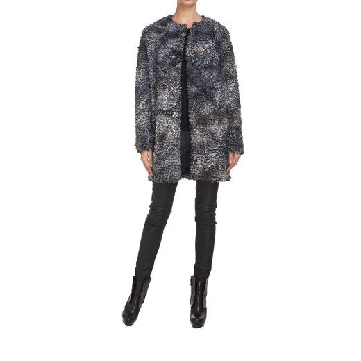 Płaszcz swetrowy BABY COAT mostrami szary ciepłe