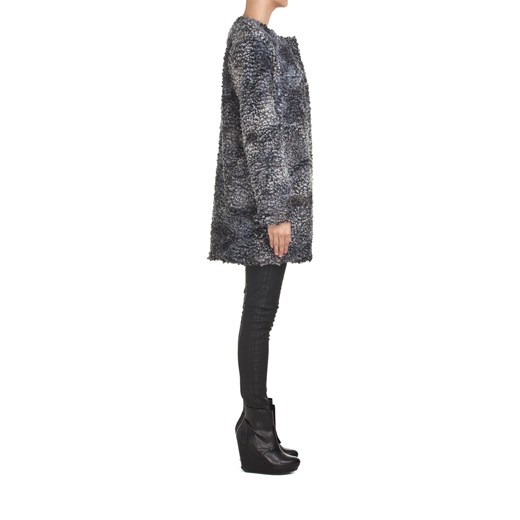 Płaszcz swetrowy BABY COAT mostrami szary długie