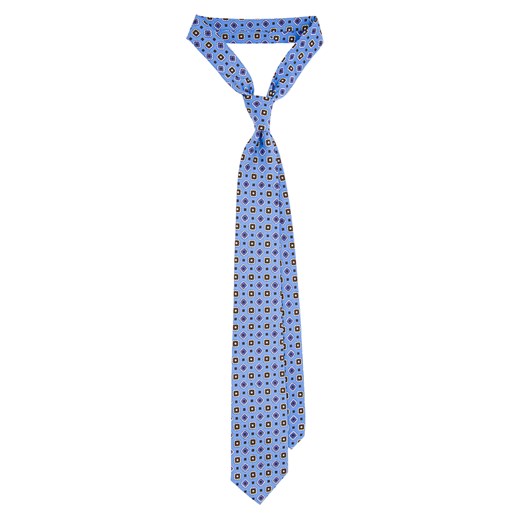 Krawat Błękitny w Kwiatki Lancerto   