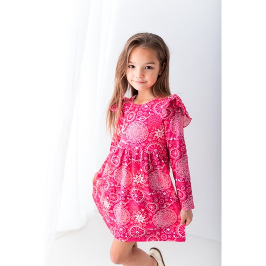 Różowa sukienka dziewczęca Lily Grey z motywem z bajki 