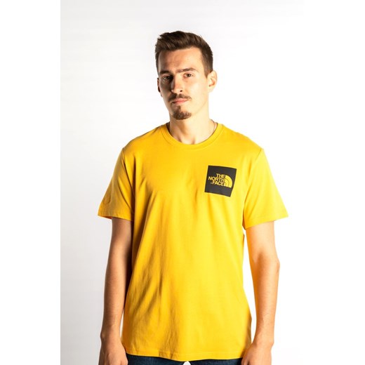 T-shirt męski żółty The North Face z krótkimi rękawami 