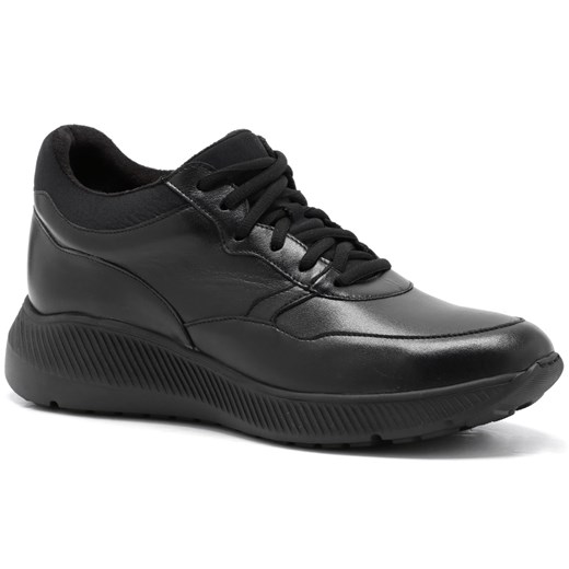 Buty sportowe damskie czarne Ryłko sneakersy bez wzorów płaskie 