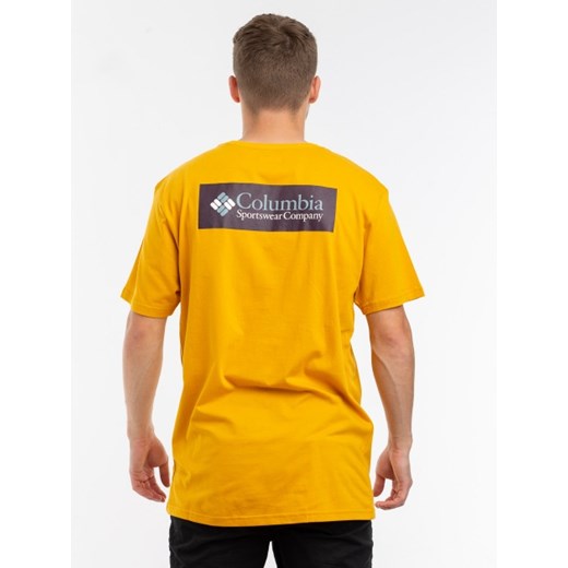 Koszulka Z Krótkim Rękawem Columbia North Cascades Małe Logo Żółta  Columbia XL UrbanCity.pl