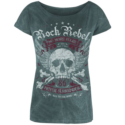 Bluzka damska Rock Rebel By Emp z okrągłym dekoltem 
