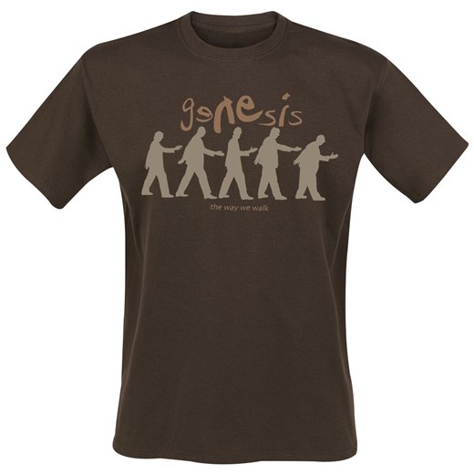 Genesis t-shirt męski młodzieżowy brązowy z krótkimi rękawami 