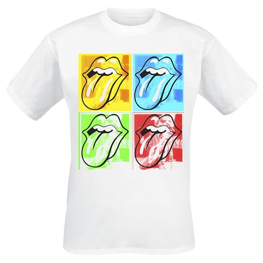 T-shirt męski The Rolling Stones na wiosnę z krótkim rękawem wielokolorowy bawełniany 