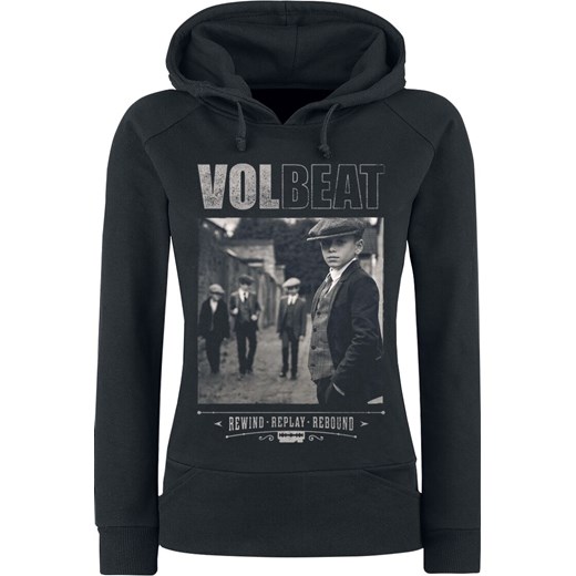 Bluza damska Volbeat krótka czarna z poliestru 
