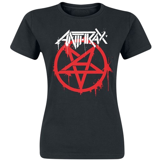 Bluzka damska Anthrax na wiosnę z krótkimi rękawami z okrągłym dekoltem w rockowym stylu 