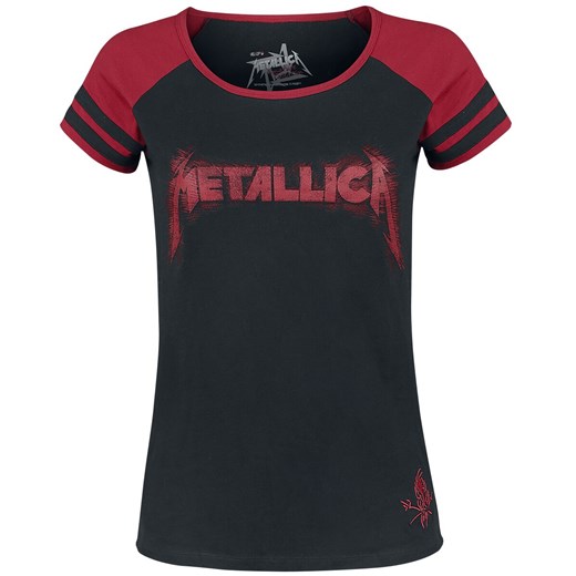 Bluzka damska Metallica czarna z krótkim rękawem 