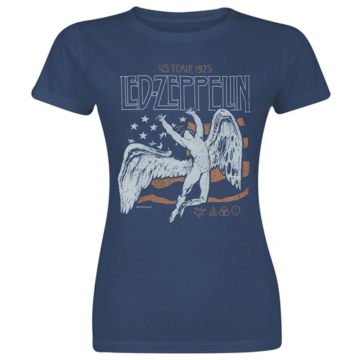 Bluzka damska Led Zeppelin bawełniana z okrągłym dekoltem 