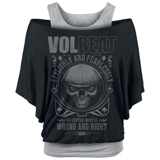 Bluzka damska Volbeat z okrągłym dekoltem rockowa 