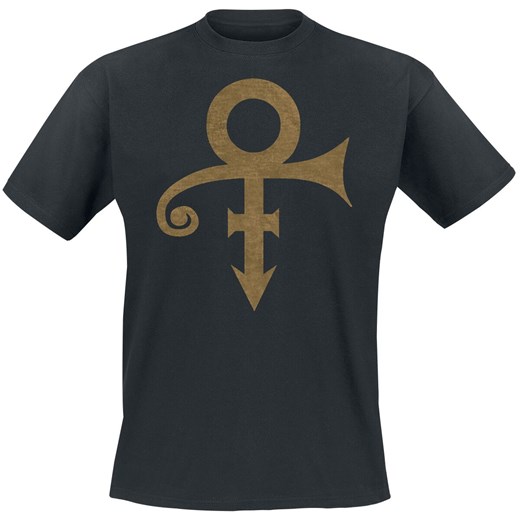 T-shirt męski czarny Prince z krótkimi rękawami bawełniany 