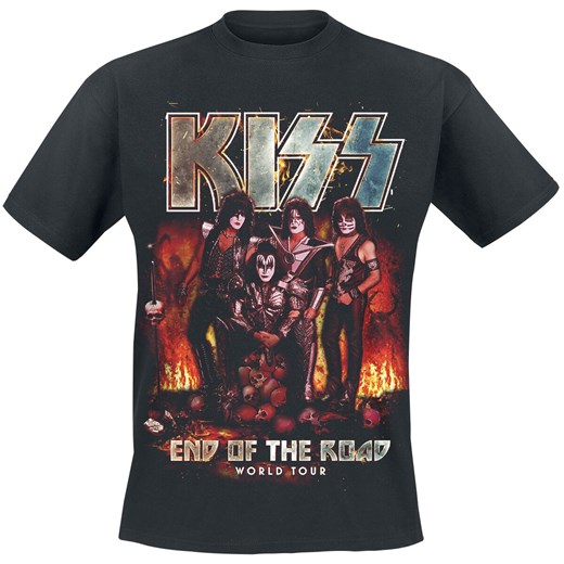 T-shirt męski wielokolorowy Kiss z krótkim rękawem 