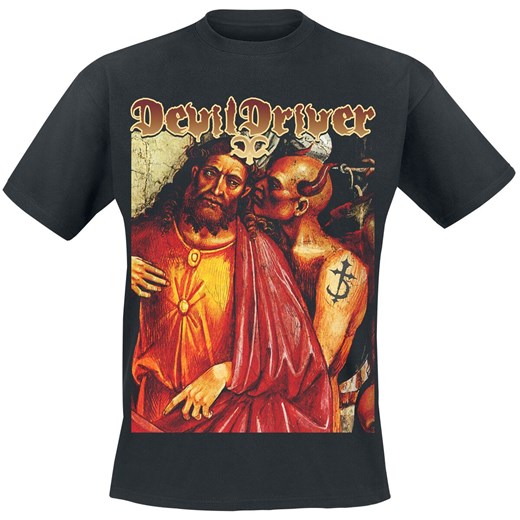 T-shirt męski Devildriver z krótkim rękawem bawełniany 