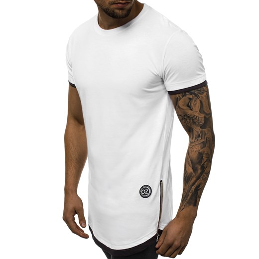 T-shirt męski biały Ozonee casual 