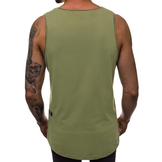 T-shirt męski zielony Ozonee bawełniany 