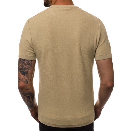 T-shirt męski brązowy Ozonee na wiosnę 