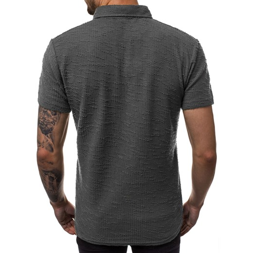 T-shirt męski Ozonee bez wzorów z krótkimi rękawami 