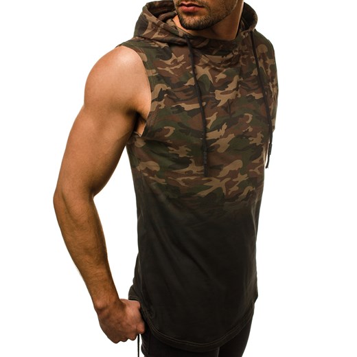 Ozonee t-shirt męski wiosenny w militarnym stylu 