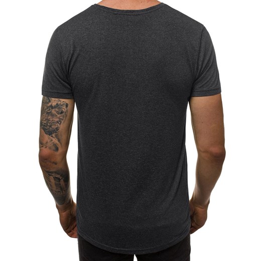 Ozonee t-shirt męski z krótkim rękawem czarny 