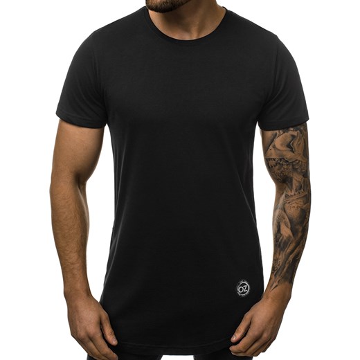 Ozonee t-shirt męski bawełniany czarny 