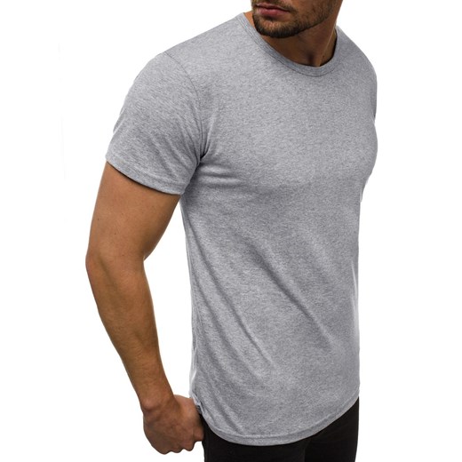 T-shirt męski szary Ozonee z krótkim rękawem 
