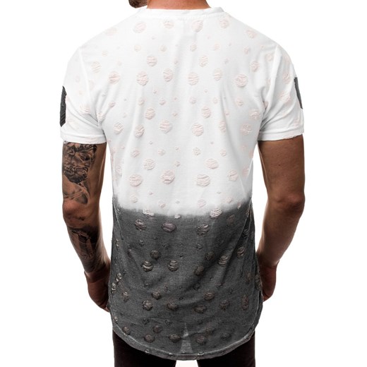 T-shirt męski Ozonee młodzieżowy w abstrakcyjnym wzorze 