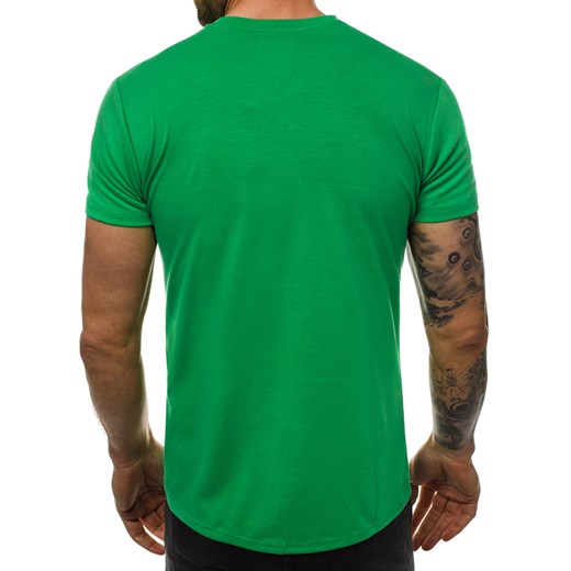 Zielony t-shirt męski Ozonee z krótkim rękawem 