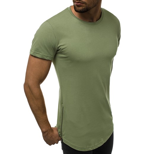 T-shirt męski Ozonee bawełniany casual bez wzorów 