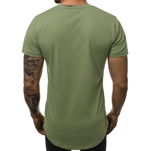 T-shirt męski Ozonee z krótkimi rękawami bez wzorów bawełniany 