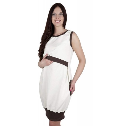 Biała sukienka ciążowa Mijaculture z elastanu 