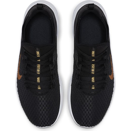 Czarne buty sportowe damskie Nike dla biegaczy z tkaniny 