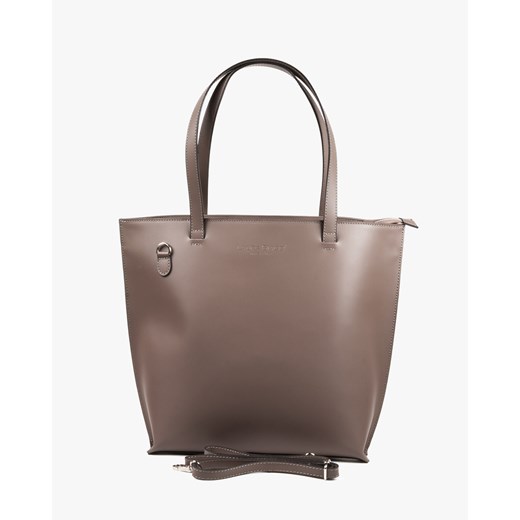 Shopper bag Oleksy brązowa elegancka na ramię 