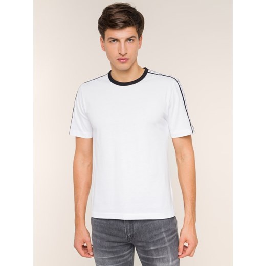 T-shirt męski Calvin Klein biały bez wzorów 