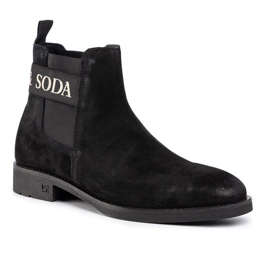 Buty zimowe męskie SCOTCH&SODA bez zapięcia czarne casual 