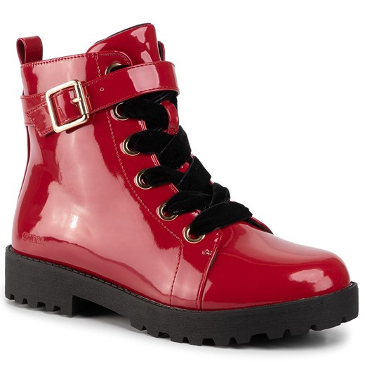 Buty zimowe dziecięce Guess czerwone sznurowane na zimę 