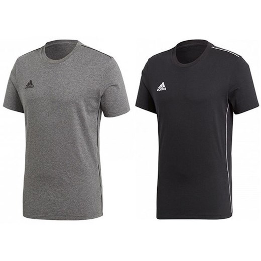 Koszulki męskie Core 18 Adidas (szara/czerń)  Adidas XL okazja SPORT-SHOP.pl 