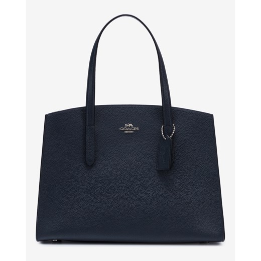 Shopper bag Coach matowa skórzana elegancka duża 